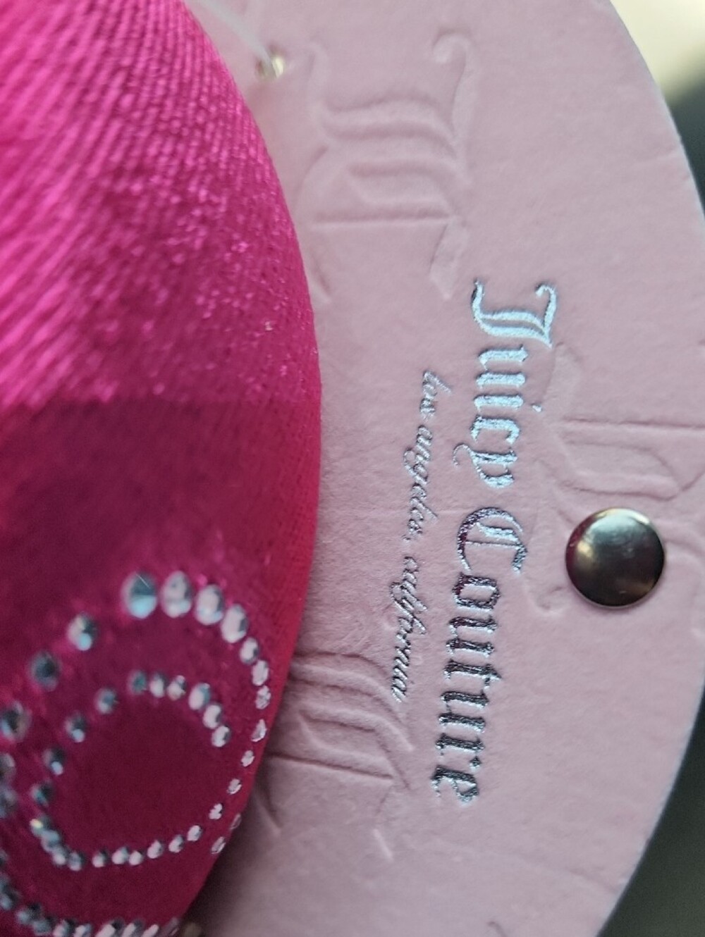Juicy Couture Hot Pink Velvet Padded Headband - Picture 4 of 6
